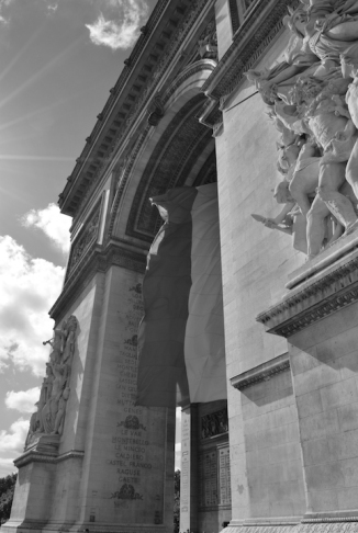 The Arc de Triomphe.
